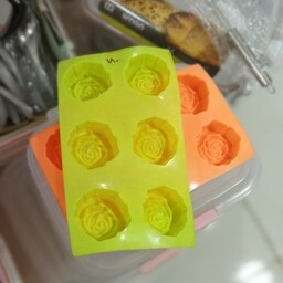 قالب پلاستیک ژله یا دسر ، کیک و...  رنگ زرد و نارنجی 