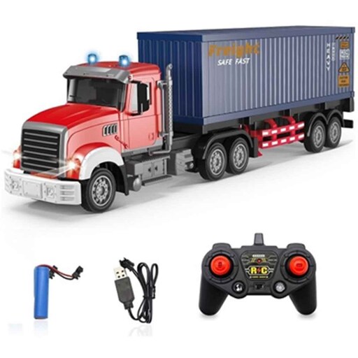 اسباب بازی ماشین کنترلی تریلی کانتینردار بزرگ Remote Control TRANSPORT TRUCK