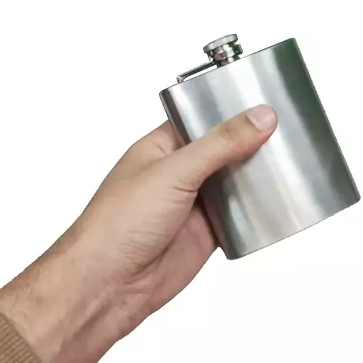 قمقمه کتابی استیل hip flask طرح عقابی oz8