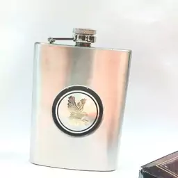 قمقمه کتابی استیل hip flask طرح عقابی oz8