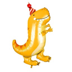 بادکنک فویلی دایناسور کلاهدار زرد (58در80)