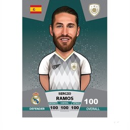 کارت فوتبالی کیمدی سرجیو راموس سری پریمیوم توپ طلا - 2024