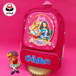 کیف مدرسه دبستانی دخترانه طرح عروسکی  باربی شیک و جادار با قیمت تخفیف خورده