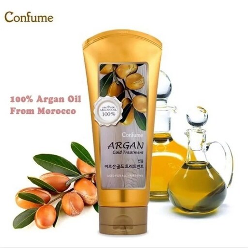 ماسک مو ترمیم کننده تریتمنت ولکوز کانفیوم کره جنوبی 200 گرم Welcos Confume Argan Gold Treatment