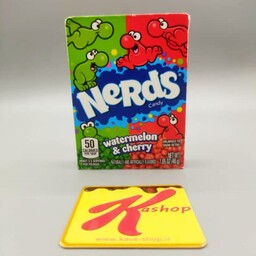 آبنبات ترش آمریکایی نردز با طعم گیلاس و هندوانه (46 گرم) nerds

