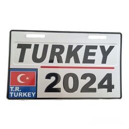 پلاک تزئینی دوچرخه و موتورسیکلت طرح ترکیه سفید