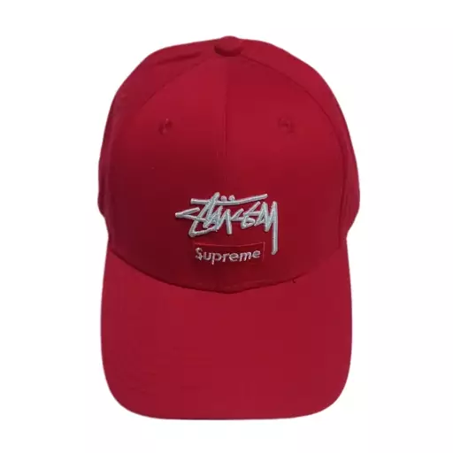 کلاه بیسبالی قرمز سفید استوسی stussy