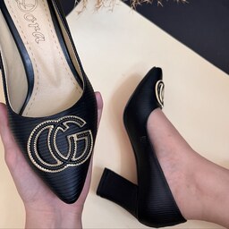کفش مجلسی زنانه پاشنه دار مدل کاترین رنگ مشکی سایزبندی 36 تا 41