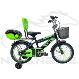دوچرخه بچگانه اوکی سایز 16 آهنی مدل PRADO - HR 201 مشکی-سبز.کد 1018016