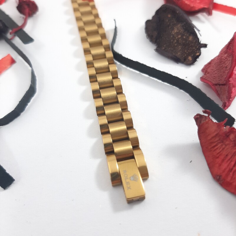 دستبند رولکس اصلی مردانه استیل رنگ ثابت طلایی