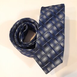 کراوات مردانه کج راه مشبک طرح برجسته طیف های کاربنی ،نقره ای 