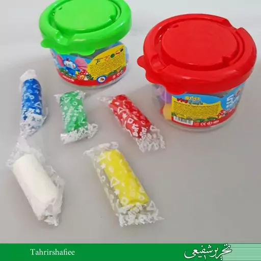 خمیر بازی 5 رنگ سطلی آریا به همراه ابزار