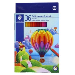مداد رنگی 36 رنگ جعبه مقوایی سافت استدلر 