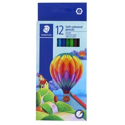 مداد رنگی 12 رنگ جعبه مقوایی سافت استدلر 