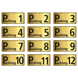 تابلو راهنما طرح پارکینگ  مجموعه 12 عددی پشت چسب دار  سایز6 در 12