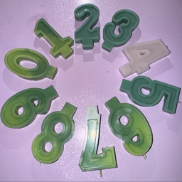 شمع اعداد تولد بسته بندی 10 تایی (آماده ی سفارش برای اعداد و رنگ دلخواه شما