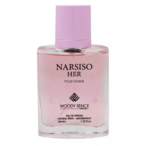 عطر جیبی زنانه وودی سنس مدل NARSISO HER حجم 30 میلی لیتر