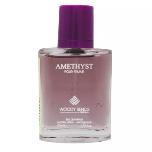 عطر جیبی زنانه وودی سنس مدل Amethyst حجم 30 میلی لیتر