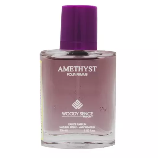 عطر جیبی زنانه وودی سنس مدل Amethyst حجم 30 میلی لیتر