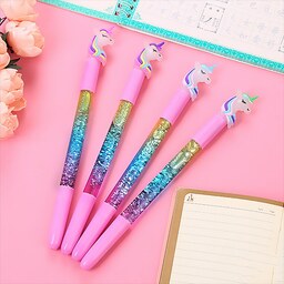 روان نویس فانتزی طرح آکواریومی مدل (انتخابی در گفتگو یا رندوم)  Unicorn Design Aquarium Rollerball Pen