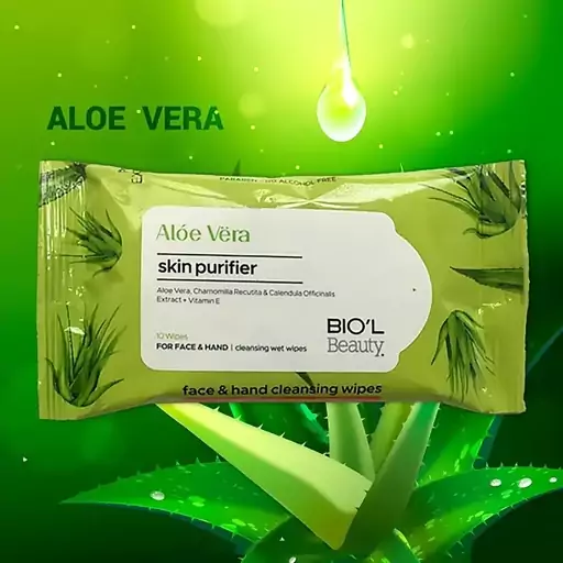 دستمال مرطوب پاک کننده آرایش دور چشم و مخصوص آقایان بیول   10 عدد Biol Eye Makeup Remover 10 wipes