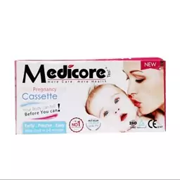 تست تشخیص سریع بارداری (بی بی چک ) کاستی مدیکور(ارسال فوری پس کرایه) Medicore Pregnancy Cassette Test