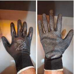 دستکش ضد برش استاد کار   مشکی ، 80 گرم (12 عدد)