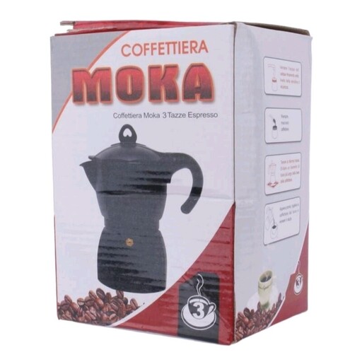 موکاپات  و قهوه جوش 3 کاپ برند موکا moka