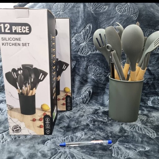 سرویس کفگیر و ملاقه سیلیکونی 12 پارچه Kitchen set