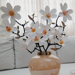 شاخه مگنولیا گل مصنوعی جنس فومی سفید