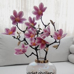 شاخه گل مصنوعی مگنولیا وارداتی رنگ بنفش