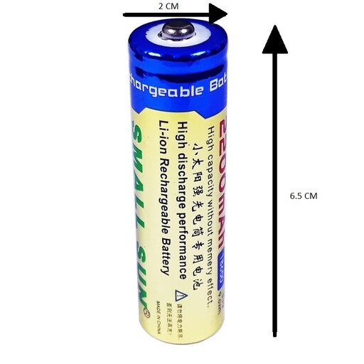باتری لیتیوم یون قابل شارژ اسمال سان مدل TL-18650ظرفیت 2200 میلی آمپرساعت