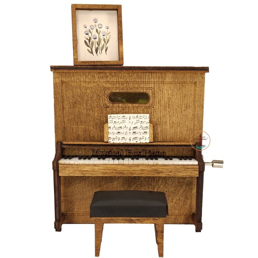 جعبه موزیکال مدل  پیانو چوبی موزیکال هندلی ملودی دریاچه قو Swan lake