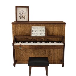جعبه موزیکال مدل پیانو چوبی موزیکال کوکی ملودی داستان عشق Love story