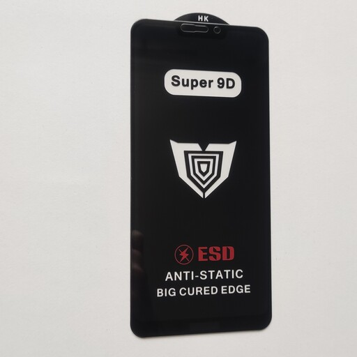 گلس تمام صفحه شیشه ای Anti static super 9D گوشی هوآوی Honor 8c 