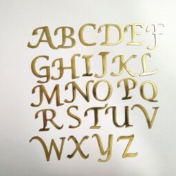 استیکر آینه ای رزین،طرح حروف انگلیسی،جنس مولتی استایل،دردو رنگ طلایی و نقره ای،سایز هر حرف3 سانت