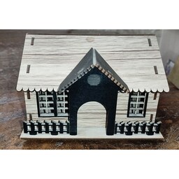 پازل چوبی سه بعدی دستمال کاغذی- طرح خانه-کد 11498