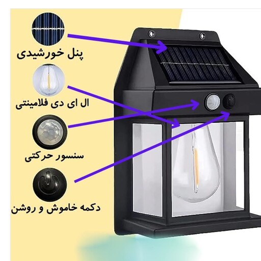 چراغ سنسوردار دیواری