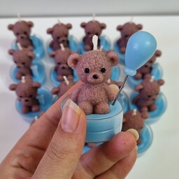 گیفت تولد شمع خرس تدی (رنگ دلخواه)