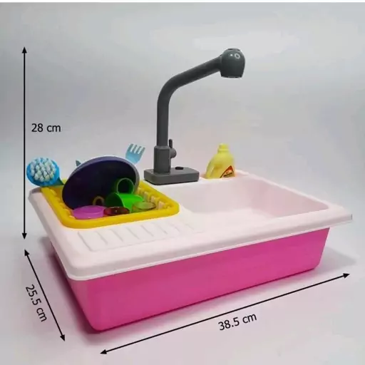 سینک ظرفشویی اسباب بازی سینک ظرفشویی بچگانه باطری خور
