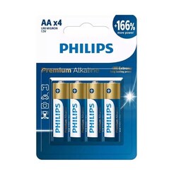 باتری قلمی آلکالاین پرمیوم فیلیپس بسته چهار عددی
