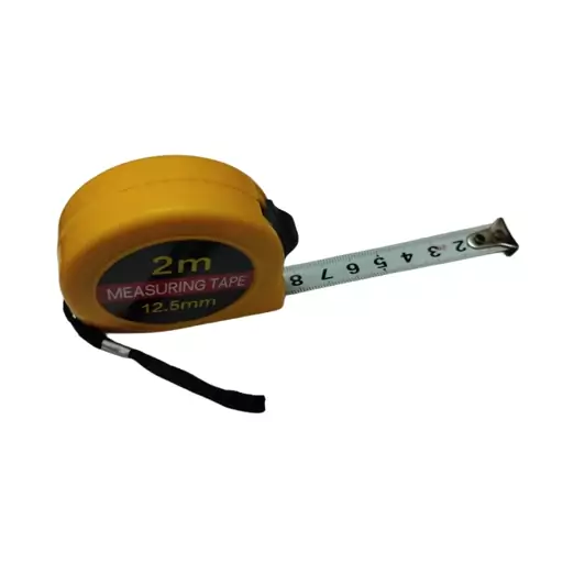 متر فلزی 2 متری Measuring Tape زرد 