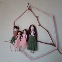 مجموعه عروسکی مکرومه طرح خانواده
