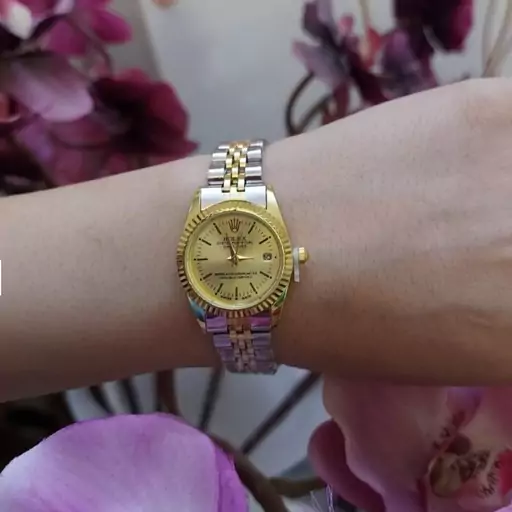 ساعت مچی زنانه رولکس rolex استیل طلایی عمده و تک