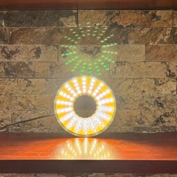 لامپ led رنگ آفتابی ثابت حلقه بزرگ 18 سانت قطر  جهت زیر فواره یا نازل 