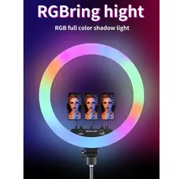 رینگ لایت mj18 با نور دهی عالی و rgb