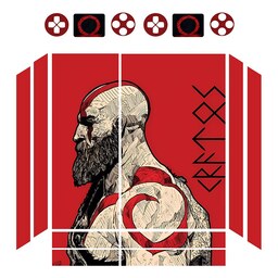 اسکین(برچسب)Playstation 4-مدل فت -طرحGOD OF WAR -کد03-سفارشی