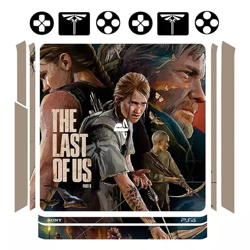 اسکین(برچسب)Playstation 4-مدل اسلیم-طرحLAST OF US -کد02-سفارشی