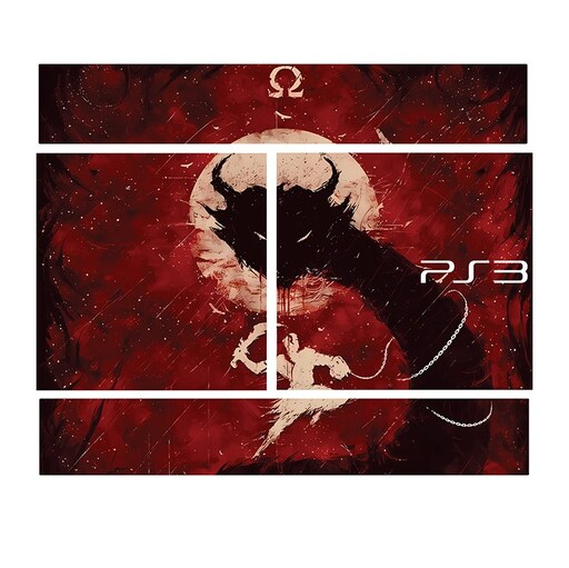 اسکین(برچسب)Playstation 3-مدل سوپر اسلیم-طرحGOD OF WAR-کد02-سفارشی