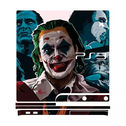 اسکین(برچسب)Playstation 3-مدل اسلیم-طرحJOKER -کد01-سفارشی